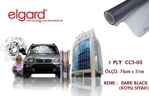 Elgard CCS-05 76cm x 31m Koyu Siyah Çizilmez Cam Filmi #1