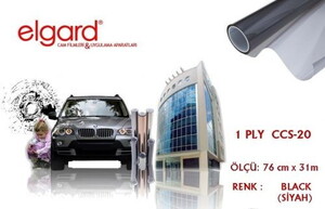 Elgard CCS-20 76cm x 31m Orta Koyu Siyah Çizilmez Cam Filmi #1